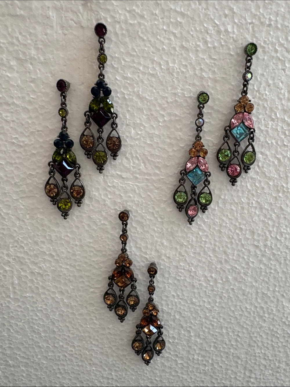 Multicolor Crystal Chandelier Drop Earrings - Women Jewelry